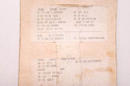 Dunlopad DP406, PP406 Brake Pad Pair Yamaha NOS