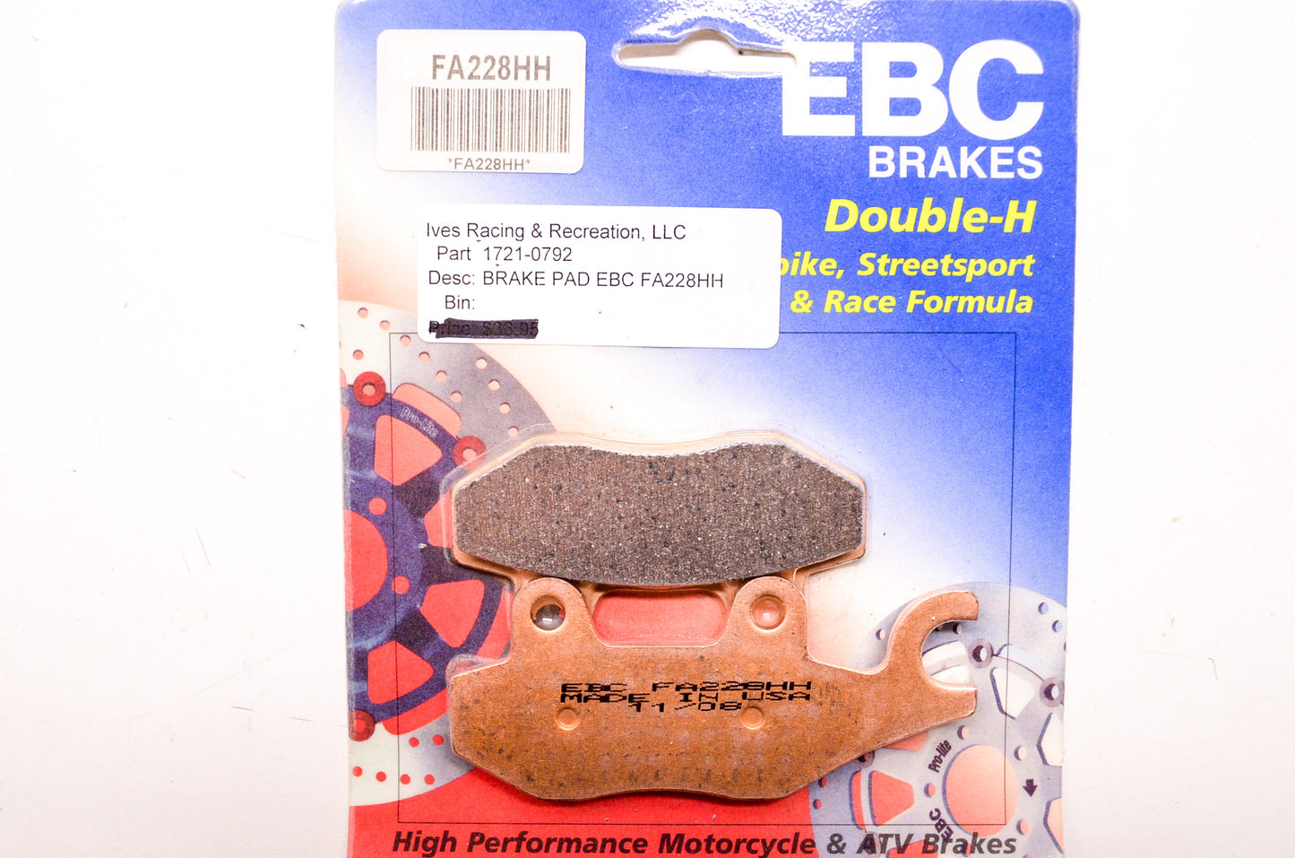 New EBC Brakes Double H Brake Pad Pair NOS