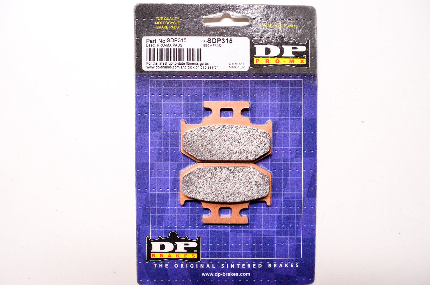 DP Brakes SDP315, FA152 Pro MX Brake Pad Pair NOS
