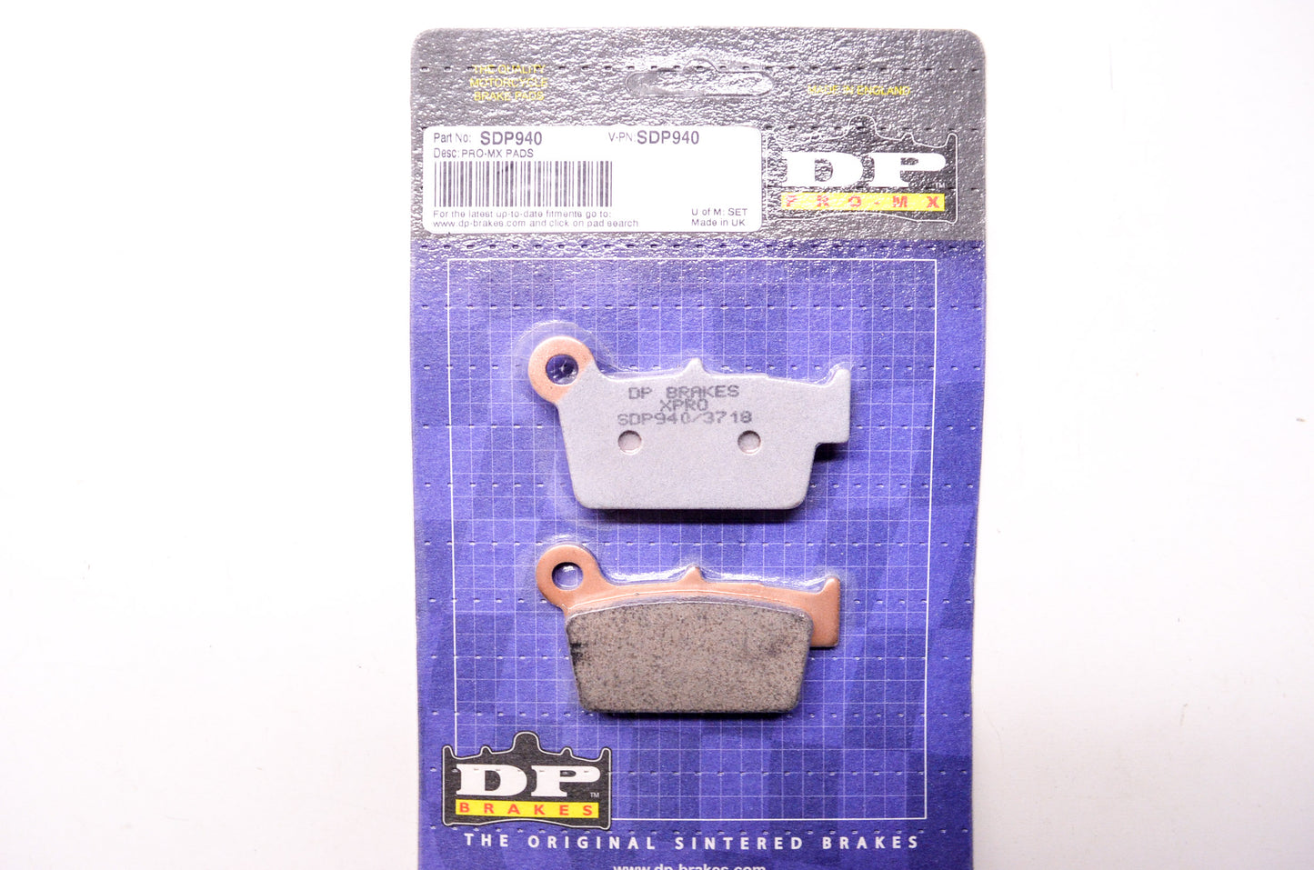 DP Brakes SDP940 Pro MX Brake Pad Pair NOS