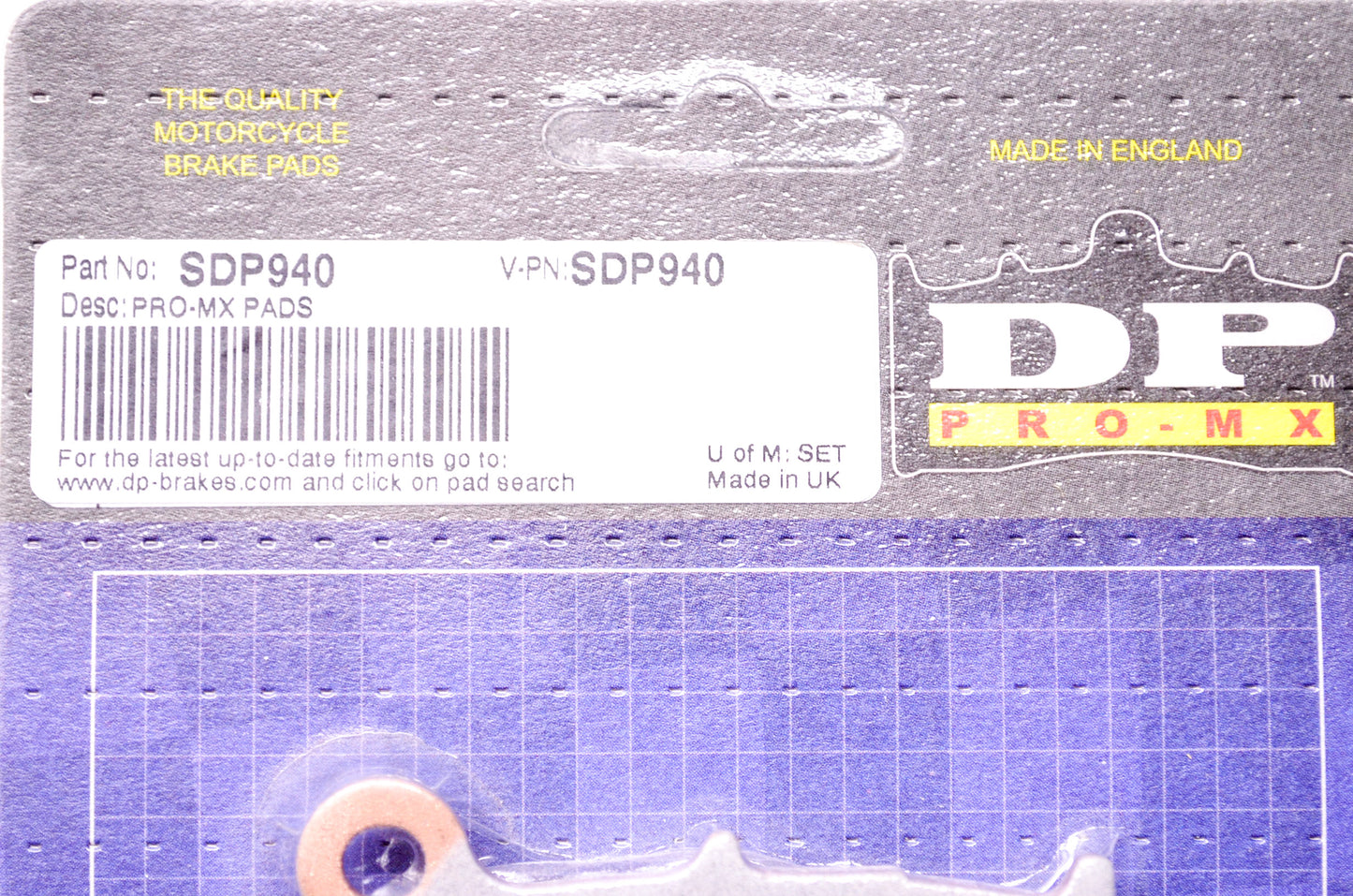 DP Brakes SDP940 Pro MX Brake Pad Pair NOS