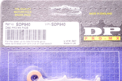 DP Brakes SDP940 Pro MX Brake Pad Pair NOS