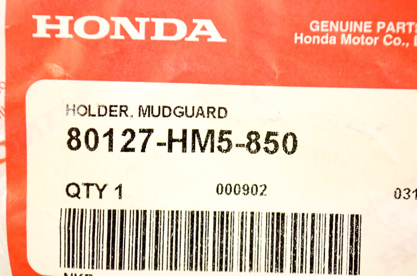 OEM Honda 80127-HM5-850 Splash Guard Holder NOS