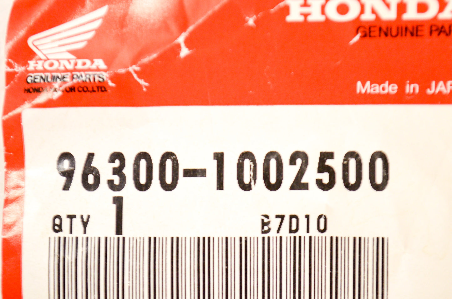OEM Honda 96300-1002500 Flange Bolt 10X25 NOS