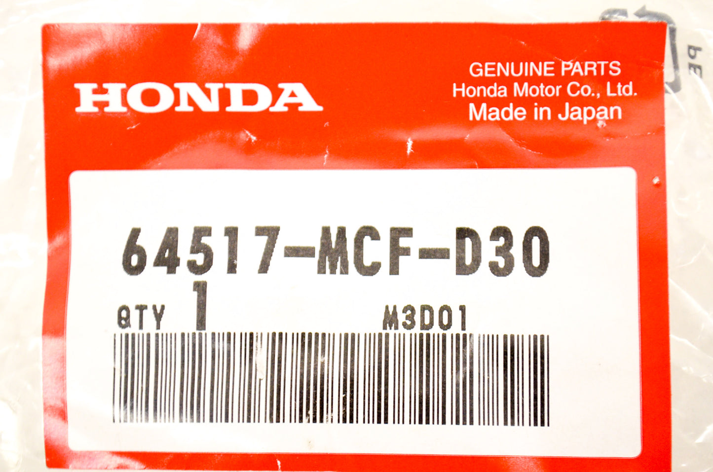 OEM Honda 64517-MCF-D30 Right Cowl Stay C NOS