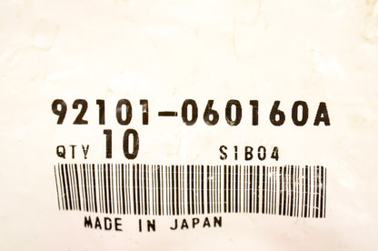 OEM Honda 92101-060160A Hex Bolt 6X16 Qty 6 NOS