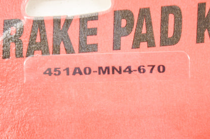 OEM Honda 451A0-MN4-670 Brake Pad Kit NOS