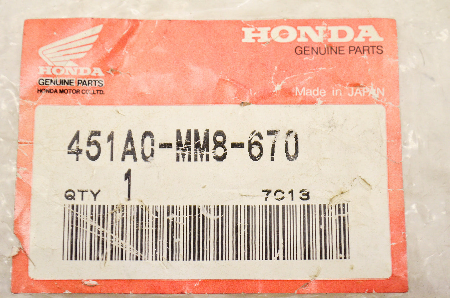 OEM Honda 451A0-MM8-670 Brake Pad Kit NOS
