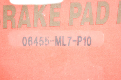OEM Honda 06455-ML7-P10 Front Pad Set NOS