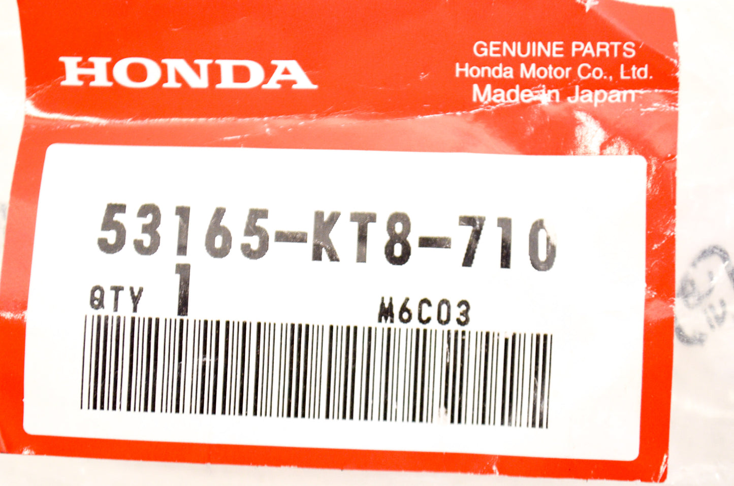 OEM Honda 53165-KT8-710 Right Handle Grip NOS
