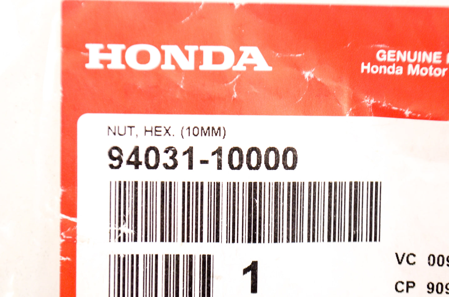 OEM Honda 94031-10000 Hex Nut 10mm NOS