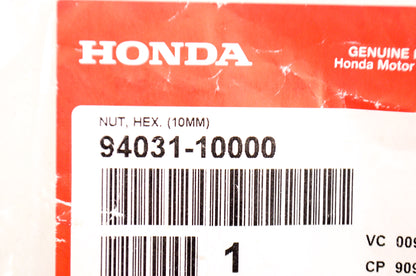 OEM Honda 94031-10000 Hex Nut 10mm NOS