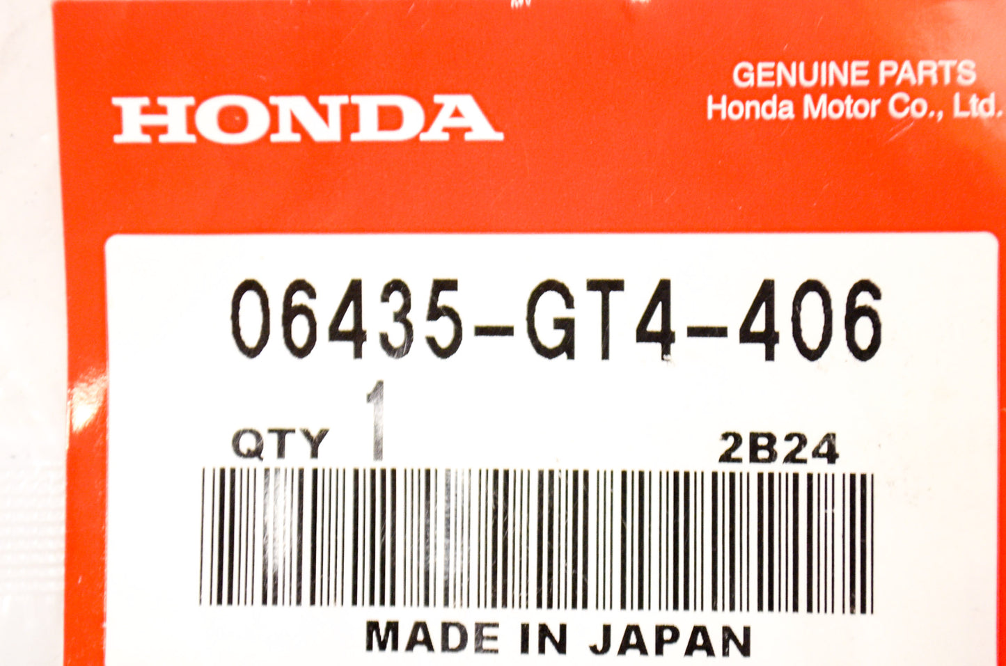 OEM Honda 06435-GT4-406 Brake Pad Set NOS
