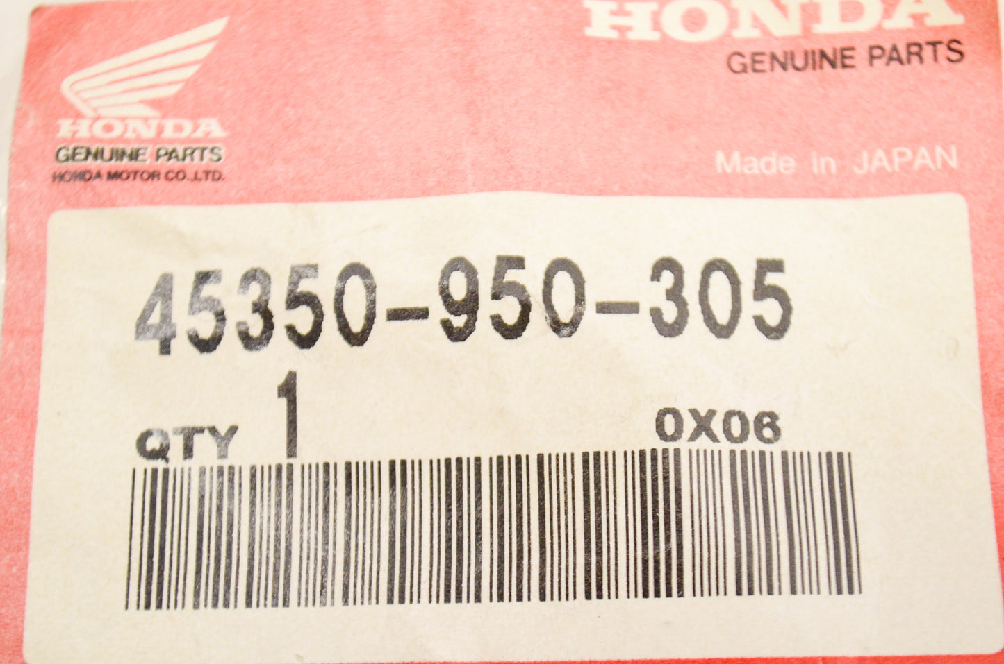 OEM Honda 45350-950-305 Pad Set NOS