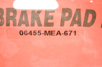 OEM Honda 06455-MEA-671 Front Pad Set NOS