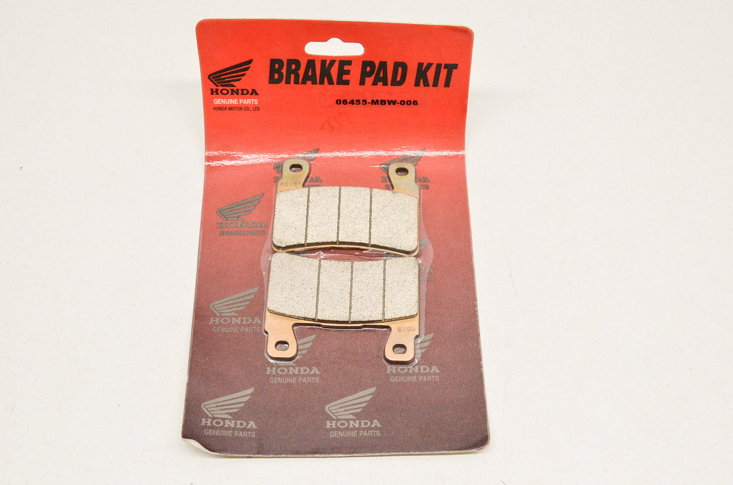 OEM Honda 06455-MBW-006 Front Pad Set NOS