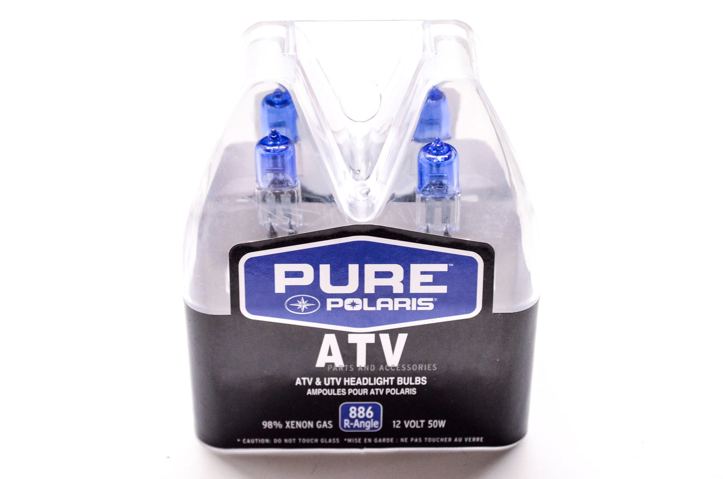 New OEM Polaris ATV UTV Headlight Bulb Xenon Blue 886 R-Angle 12V 50W Qty 2 NOS