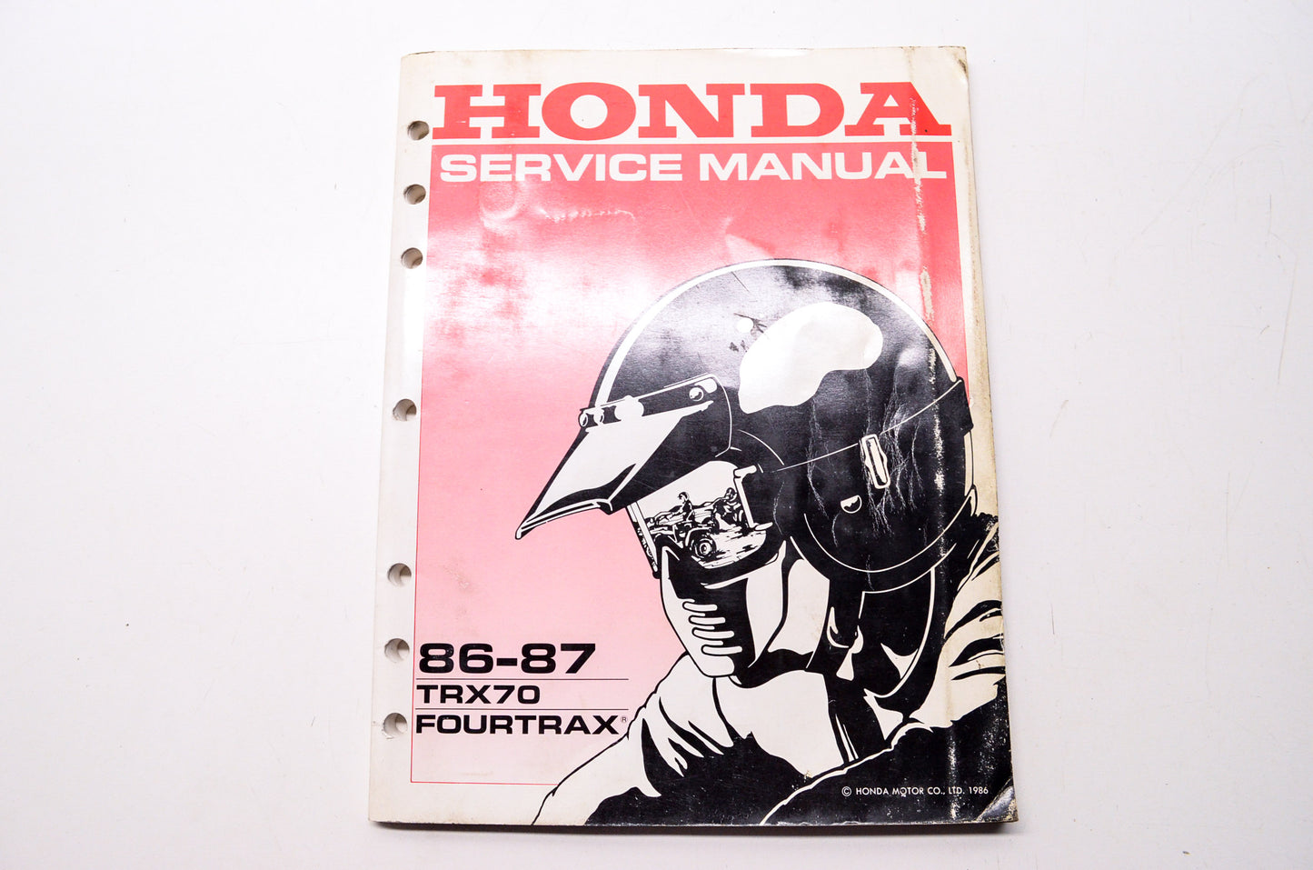 Honda Service Shop Manual TRX70 Fourtrax 86-87