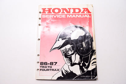 Honda Service Shop Manual TRX70 Fourtrax 86-87