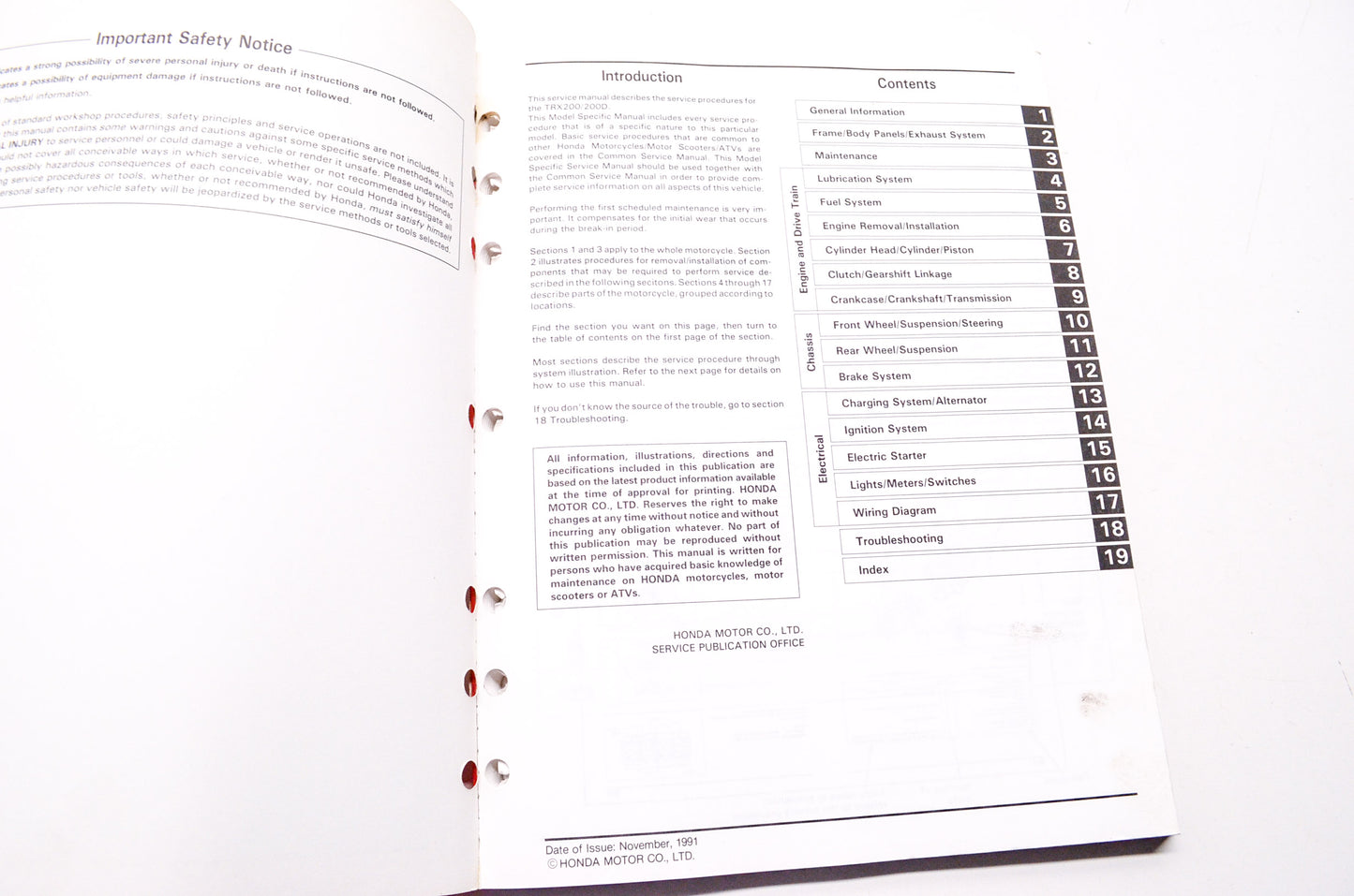 OEM Honda 61HF104 Service Manual, TRX200D'95,'96