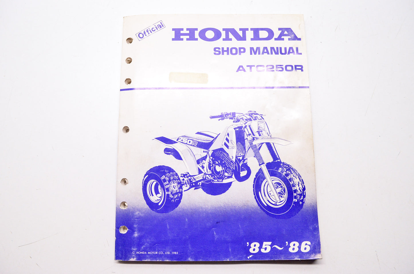 OEM Honda 61HA201 Service Manual ATC250R'85-'86