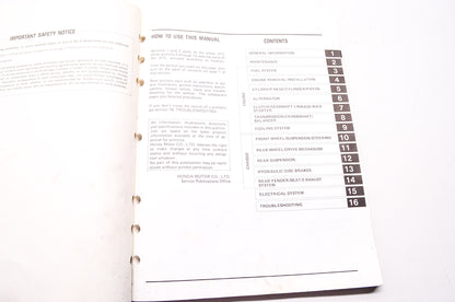 OEM Honda 61HA201 Service Manual ATC250R'85-'86