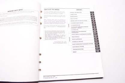 Honda Service Shop Manual ATC200X 86-87