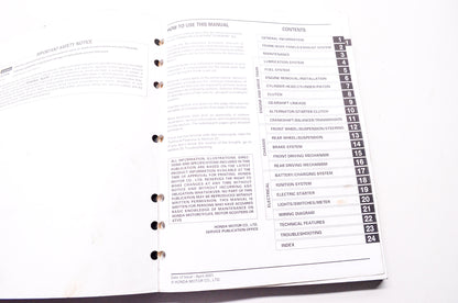 OEM Honda 61HM708 Service Manual TRX400FW 95-03