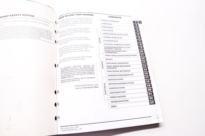 OEM Honda 61HM405 Service Manual TRX300/FW 95-0