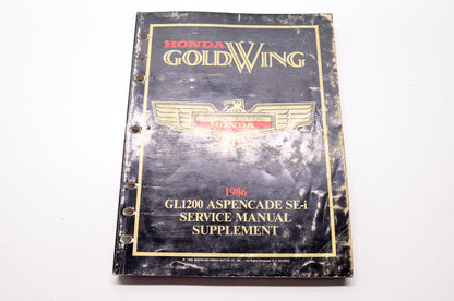 Honda Goldwing GL1200 1986 Aspencade SE-I Service Shop Manual Supplement