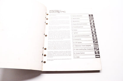 Honda Goldwing GL1200 1986 Aspencade SE-I Service Shop Manual Supplement