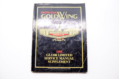Honda Goldwing GL1200 1985 Limited Edition Service Shop Manual Supplement