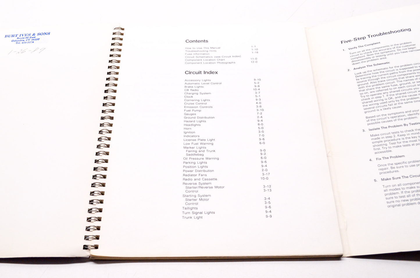 Honda Goldwing 1988 GL1500 Electrical Troubleshooting Manual