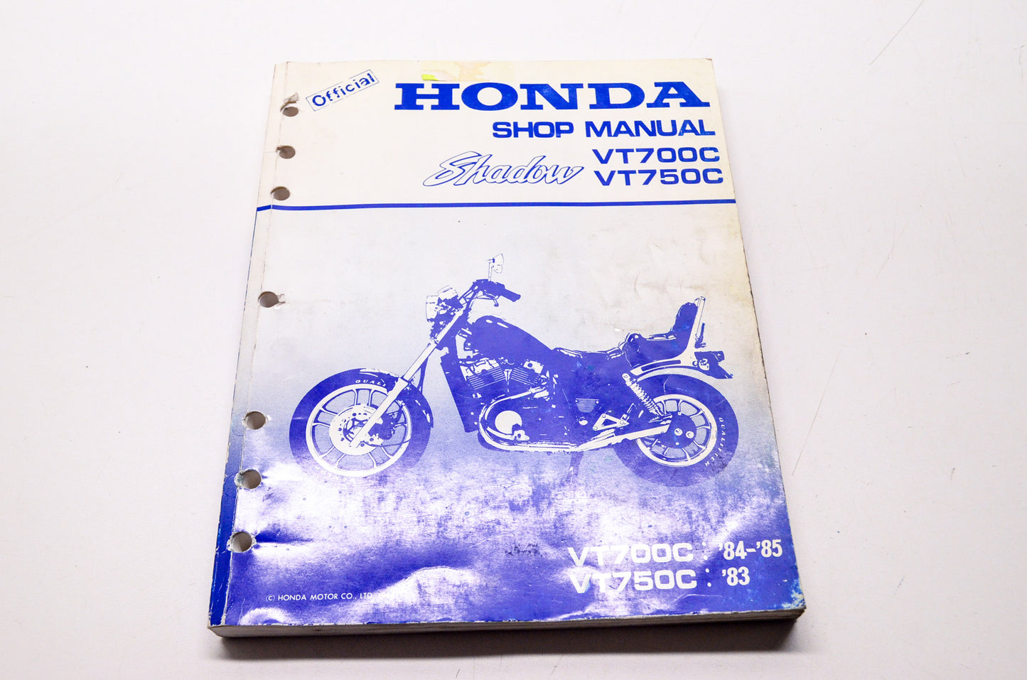 Honda Official Service Shop Manual Shadow VT700C 84-85 VT750C 83