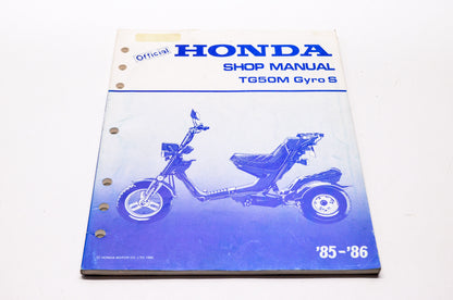 Honda Official Service Shop Manual TG50M Gyro S 85-86