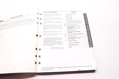 Honda Service Shop Manual 86-91 CR250R