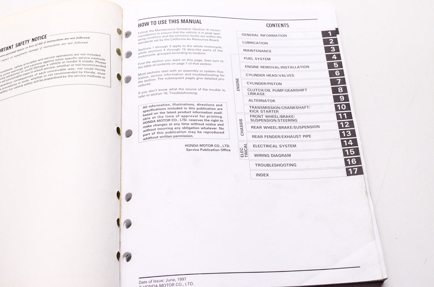 Honda Service Shop Manual 86-99 XR200R
