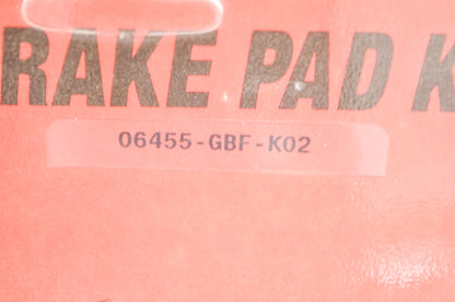 OEM Honda 06455-GBF-K02 Front Pad Set NOS