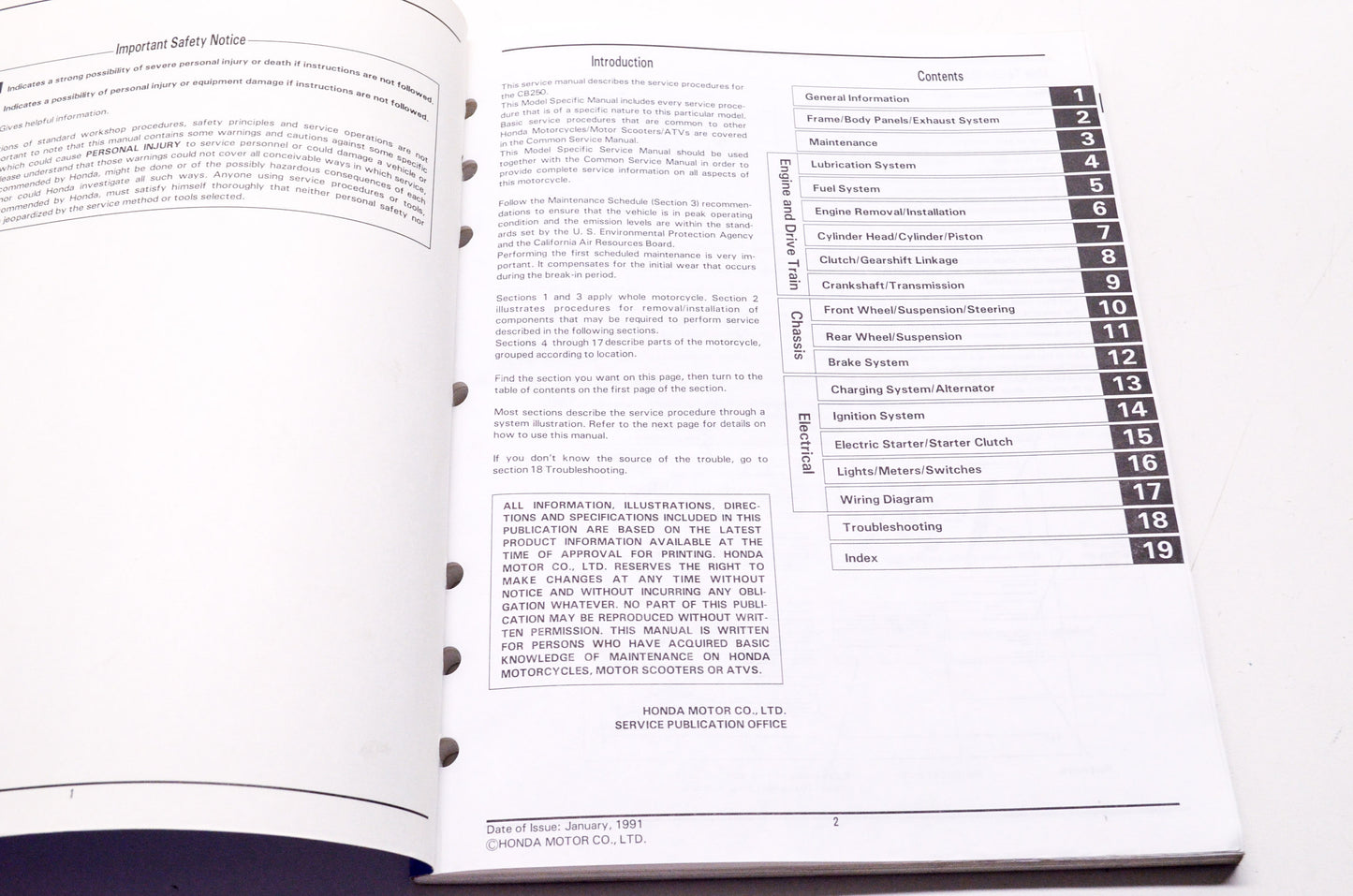 OEM Honda 61KBG03 Service Manual CB750'97