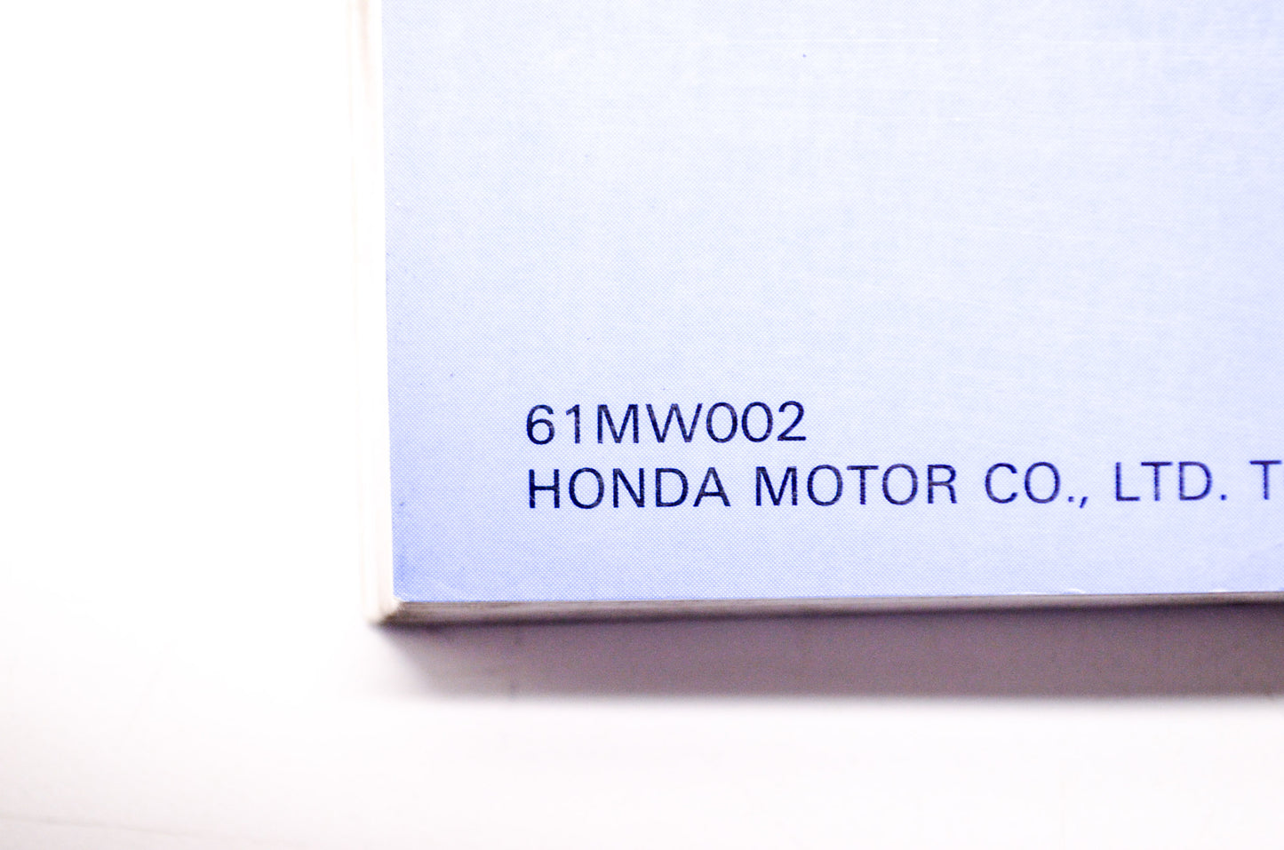 OEM Honda 61MW002 Service Manual 95 CBR900RR