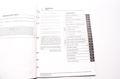 Honda Service Shop Manual 79-87 Z50R