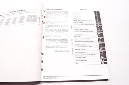 OEM Honda 61MK301 Service Manual VF750C 85-86
