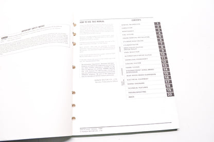 Honda Service Shop Manual 85-88 CH250 Elite250