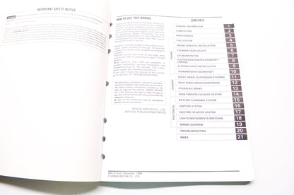Honda Service Shop Manual 89-90 GB500