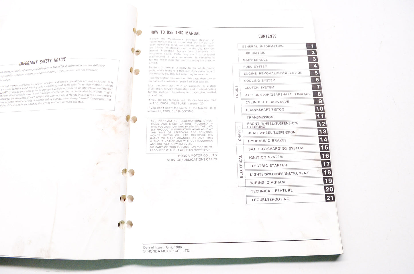 Honda Service Shop Manual 84-86 500 Interceptor VF500F