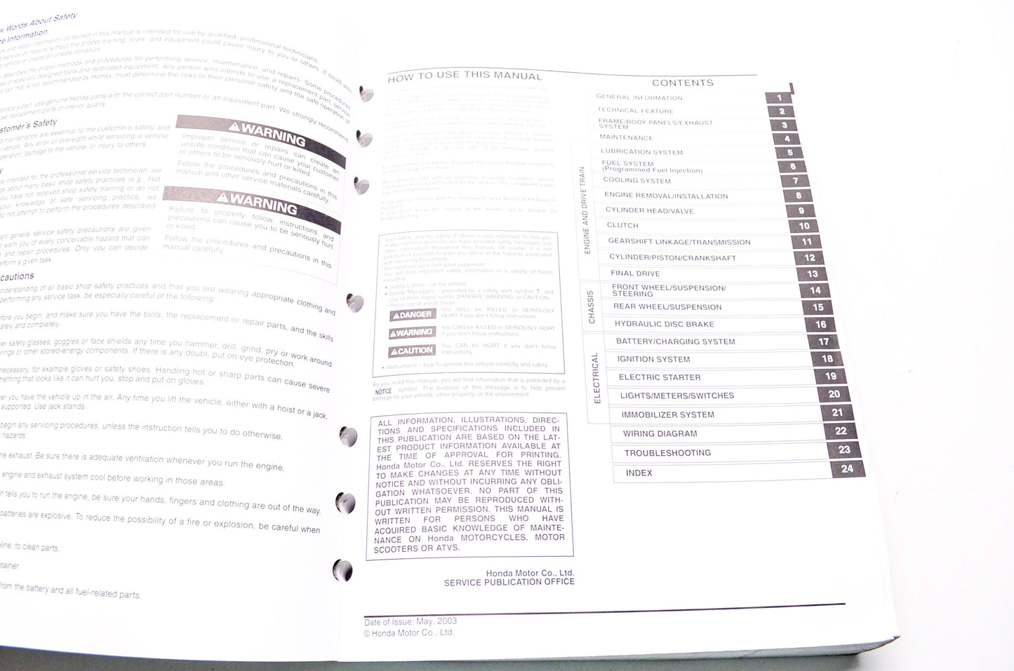 Honda Service Shop Manual 2004 NRX1800 Valkyrie Rune