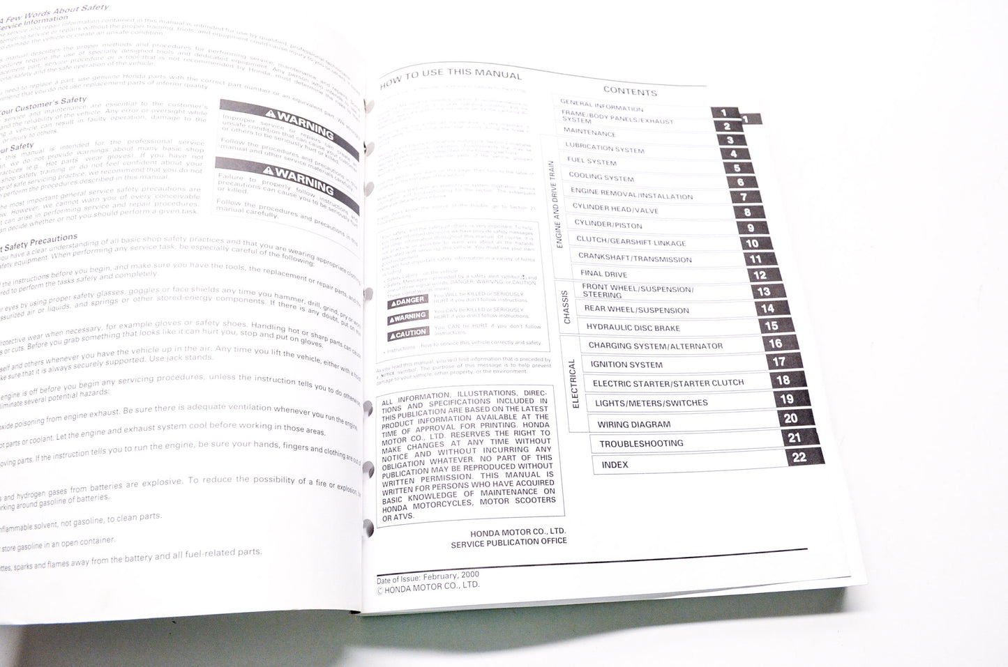 OEM Honda 61MCK03 Service Manual VT1100C2 00-03