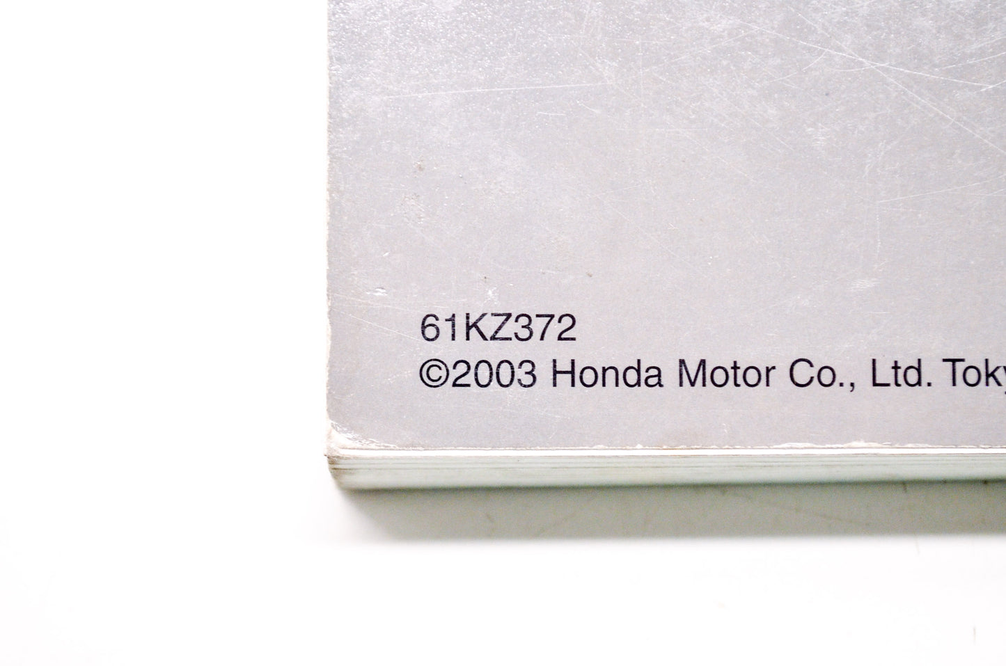 OEM Honda 61KZ372 CR250R 2004 Service Manual