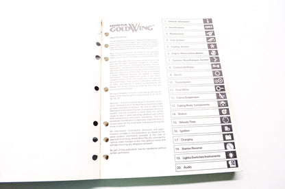Honda Goldwing GL1500 1990 Service Shop Manual