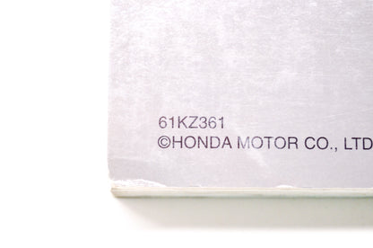Honda Service Shop Manual 2000-2001 CR250R